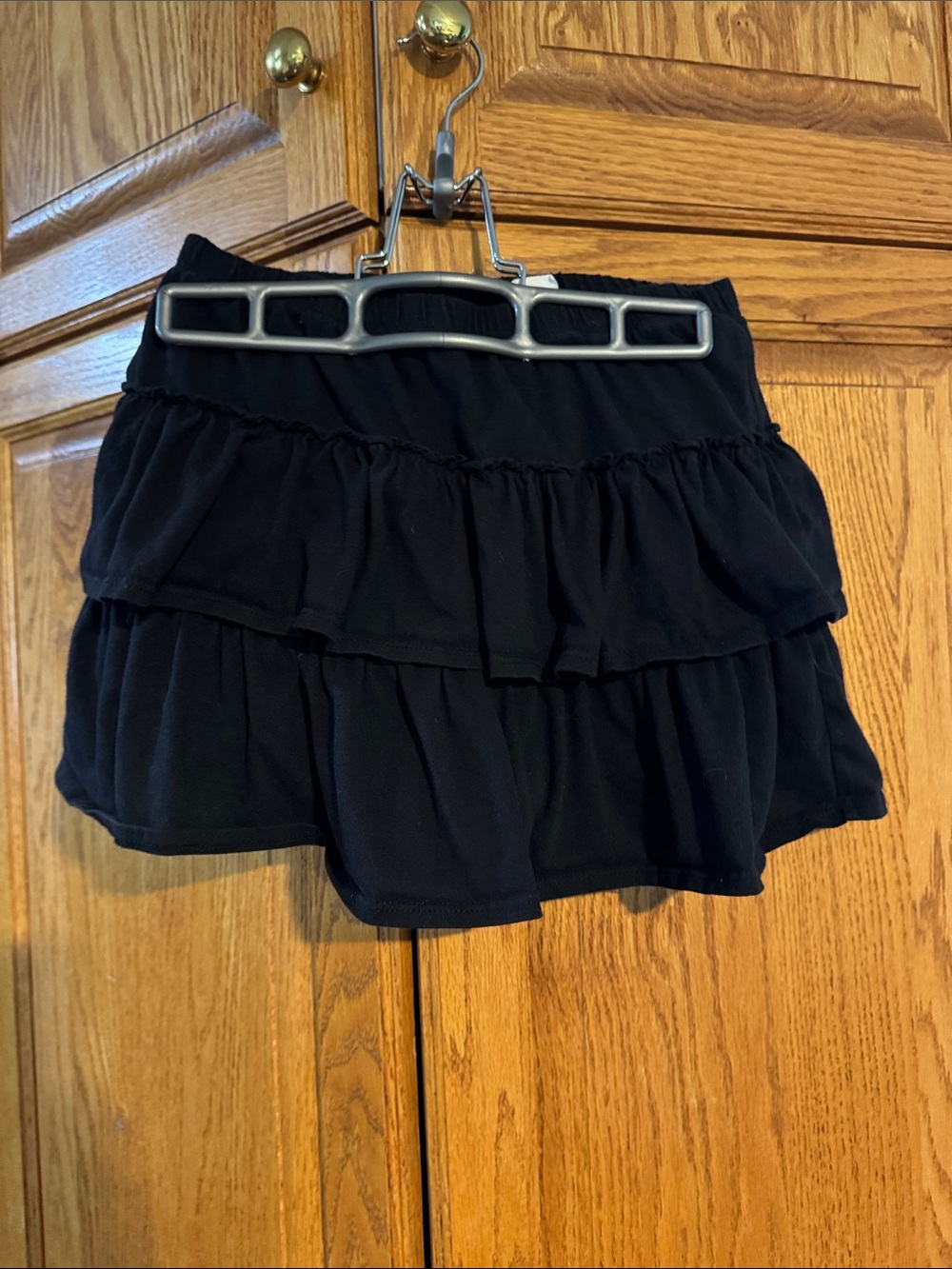 Girls' Black Tiered Ruffle Skirt - Comfortable Everyday Style